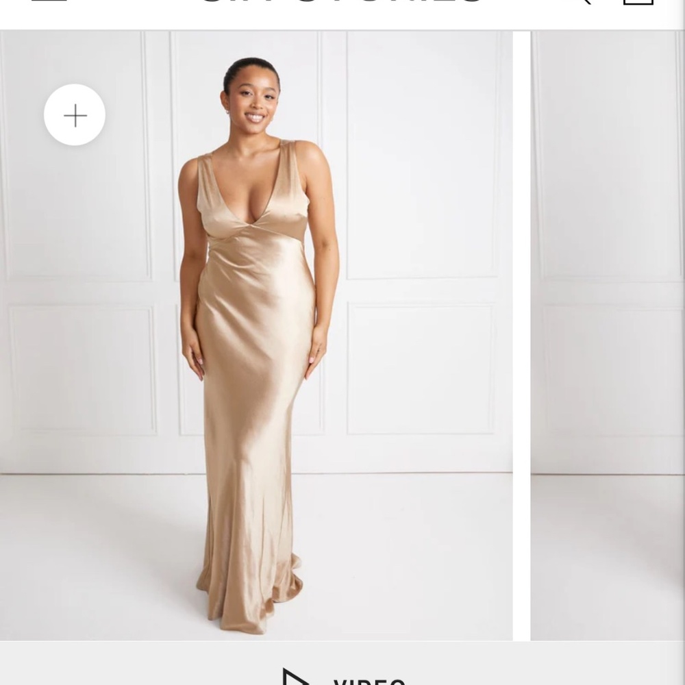 Satin Champagne Bridesmaid Dress